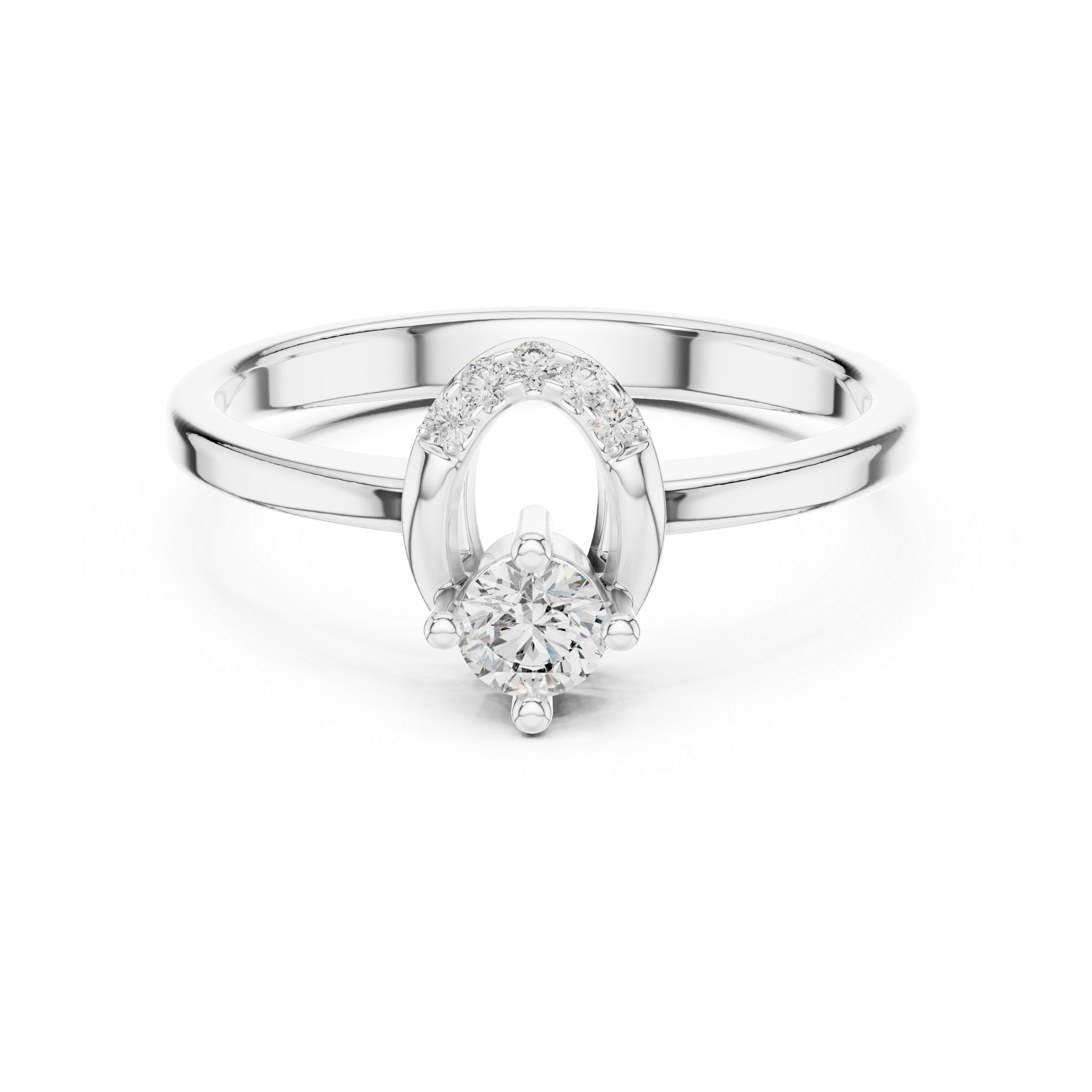 Elowen Open Halo Solitaire Ring