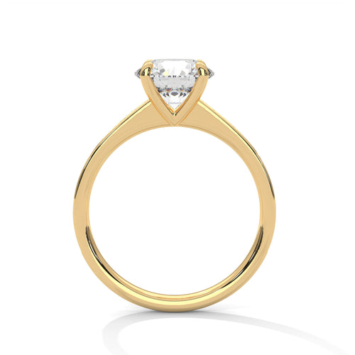 Aurora Classic Pavé Solitaire Engagement Ring