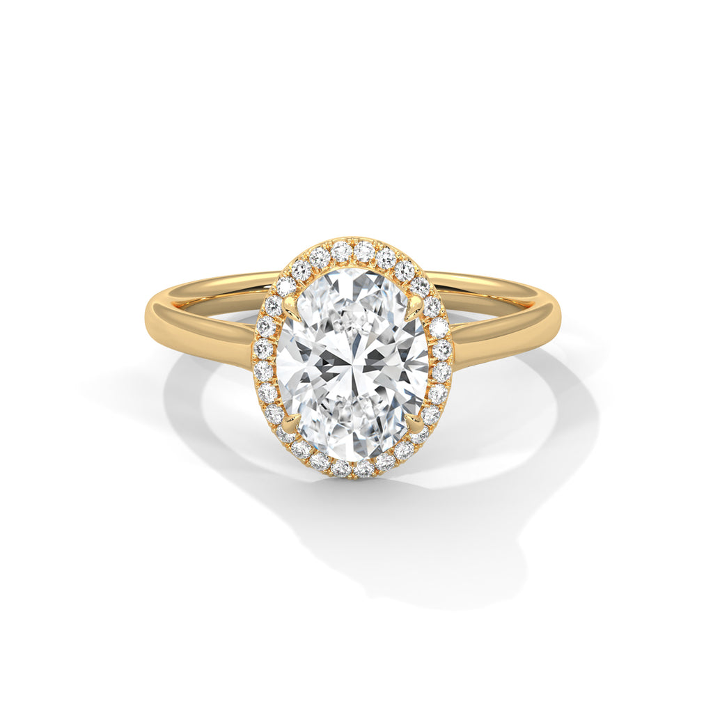 Seraphina Oval Halo Moissanite Engagement Ring
