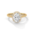 Seraphina Oval Halo Moissanite Engagement Ring