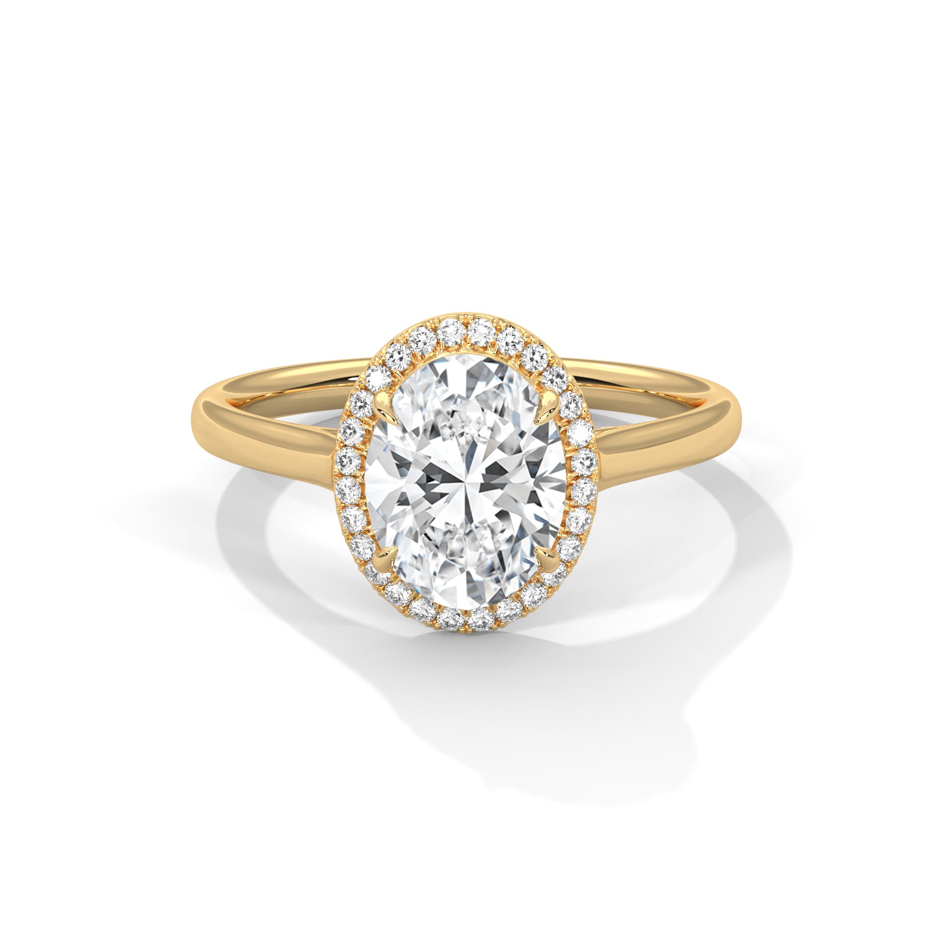 Seraphina Oval Halo Moissanite Engagement Ring