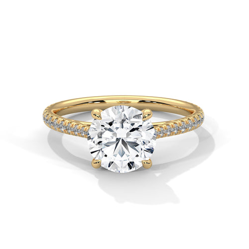 Aurielle Classic Pavé Solitaire Ring