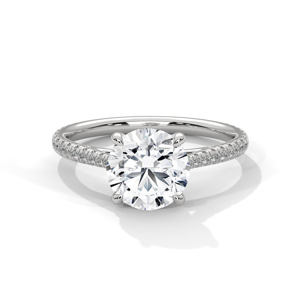 Aurielle Classic Pavé Solitaire Ring