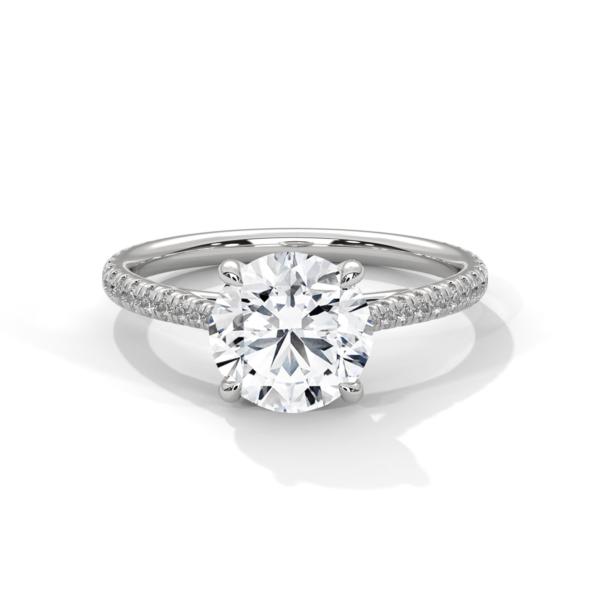 Aurielle Classic Pavé Solitaire Ring