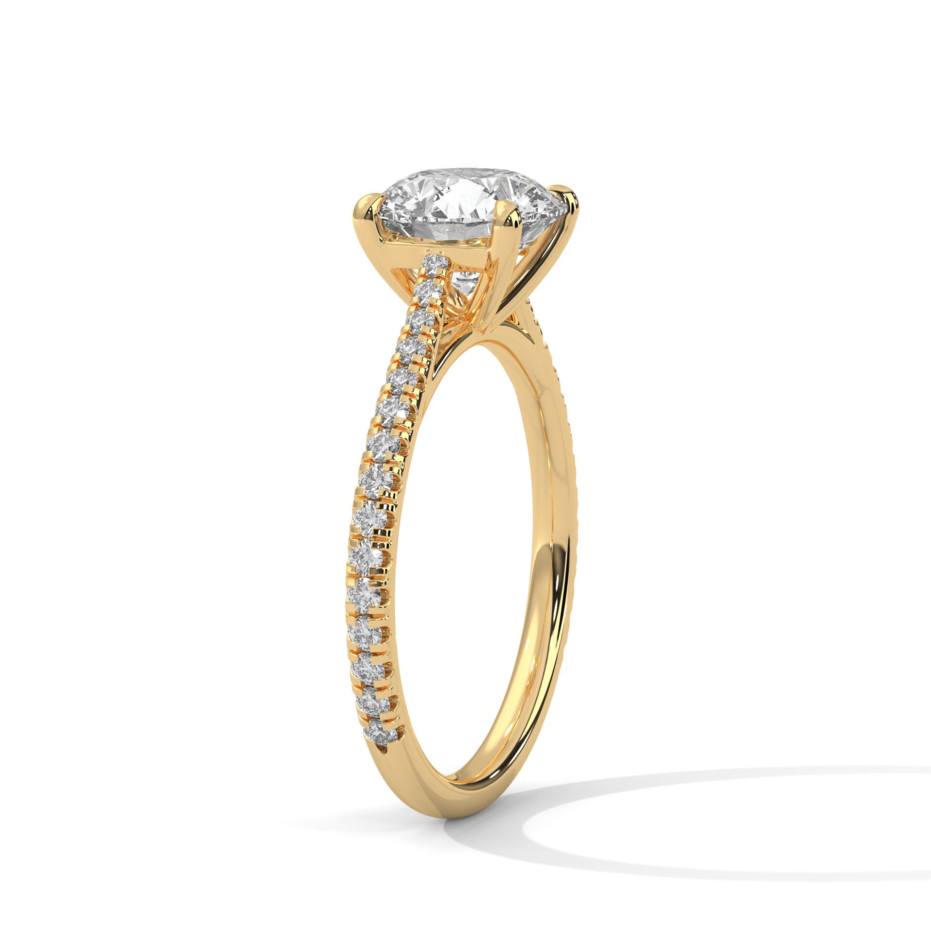 Aurielle Classic Pavé Solitaire Ring