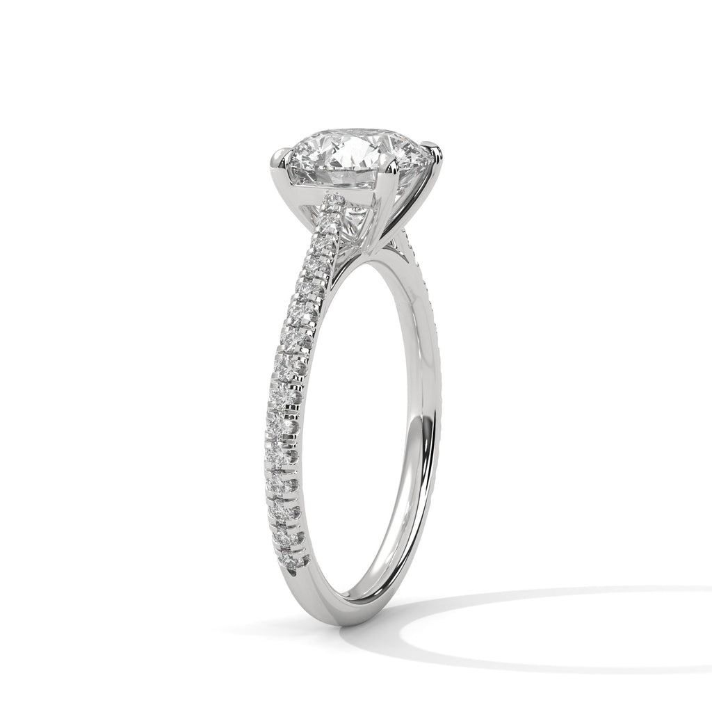 Aurielle Classic Pavé Solitaire Ring