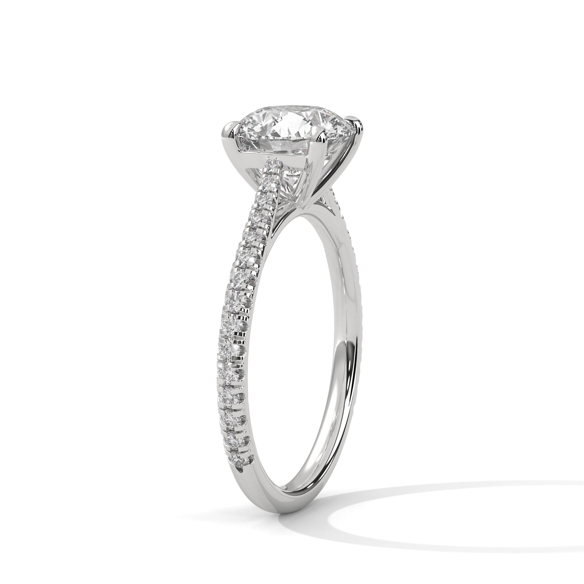 Aurielle Classic Pavé Solitaire Ring