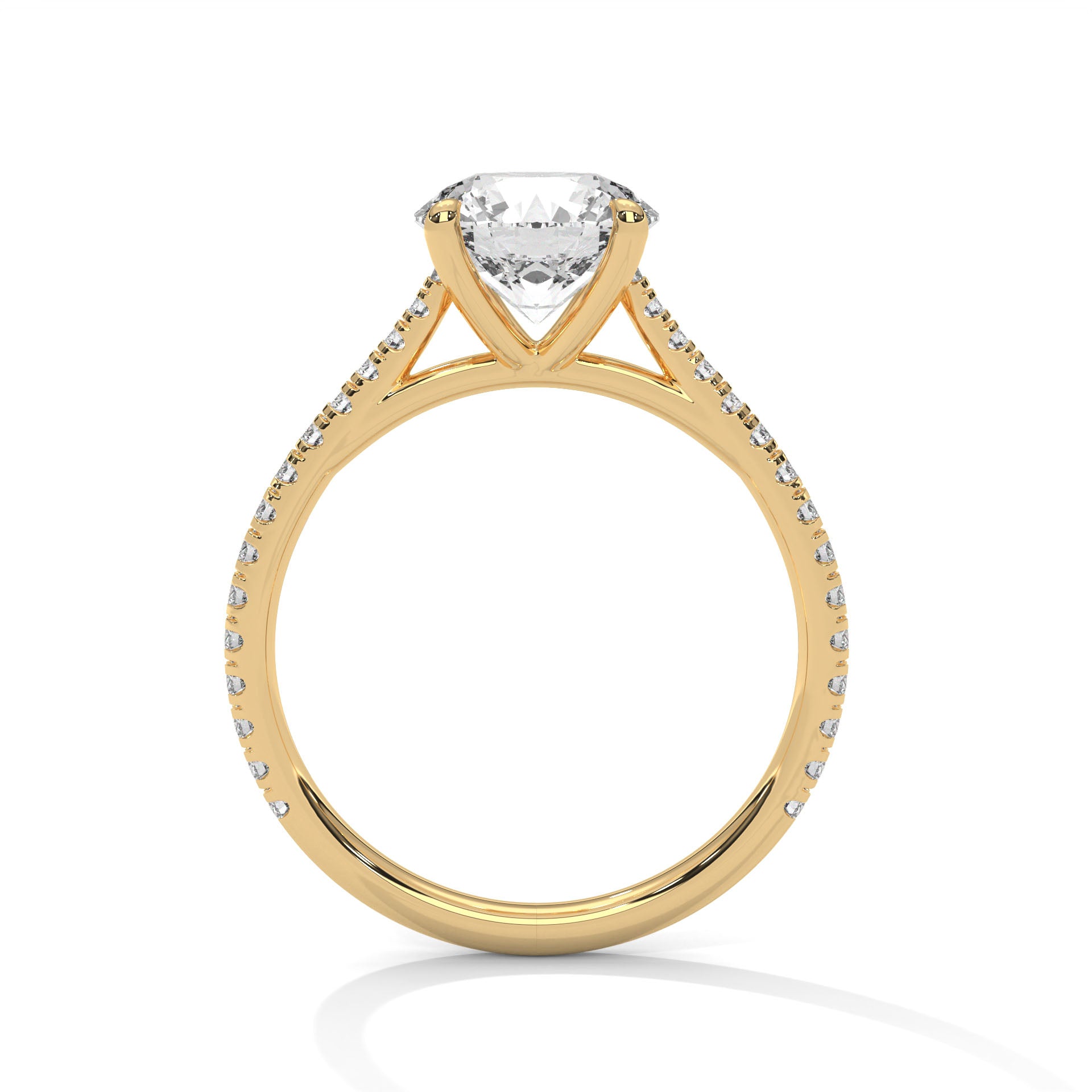 Aurielle Classic Pavé Solitaire Ring