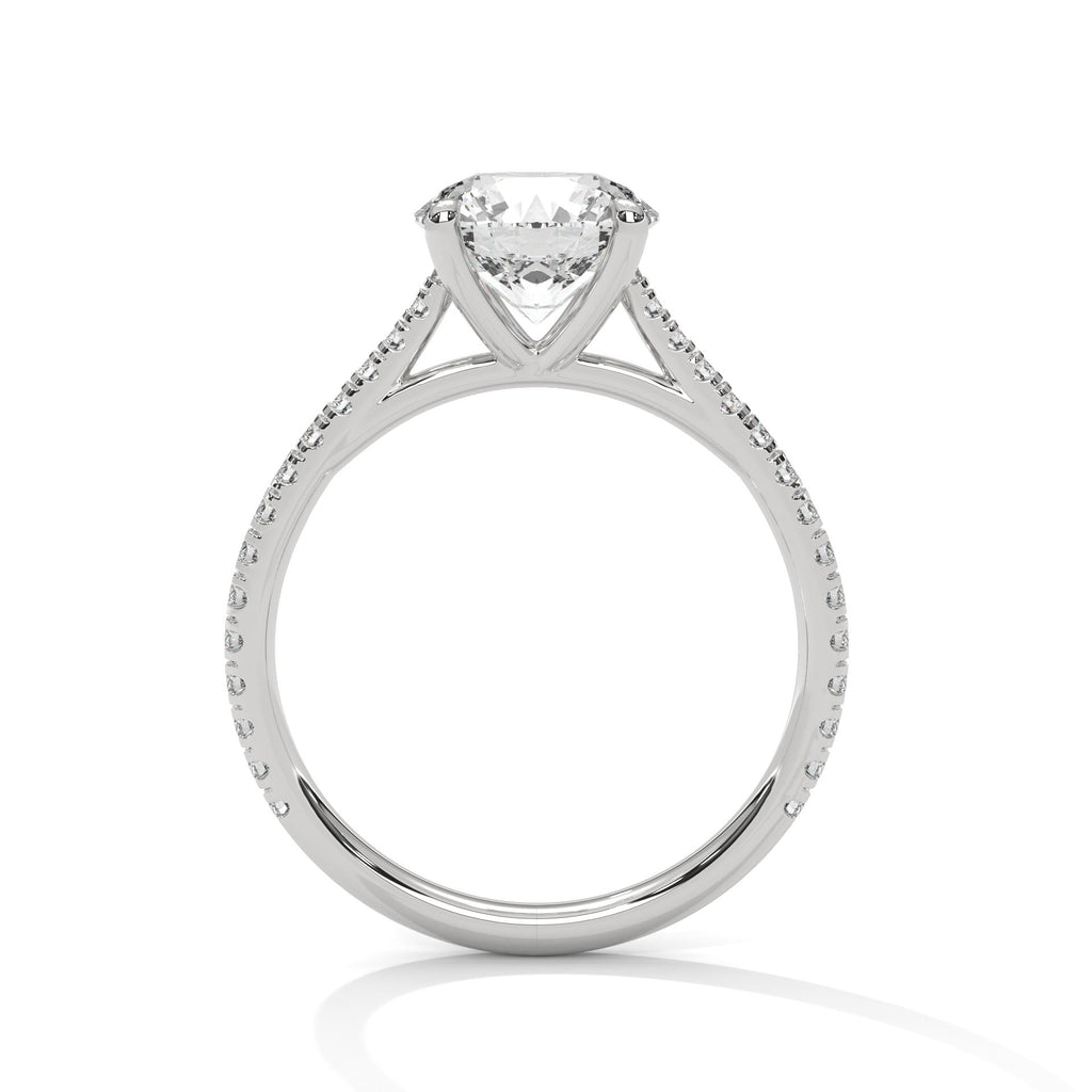 Aurielle Classic Pavé Solitaire Ring