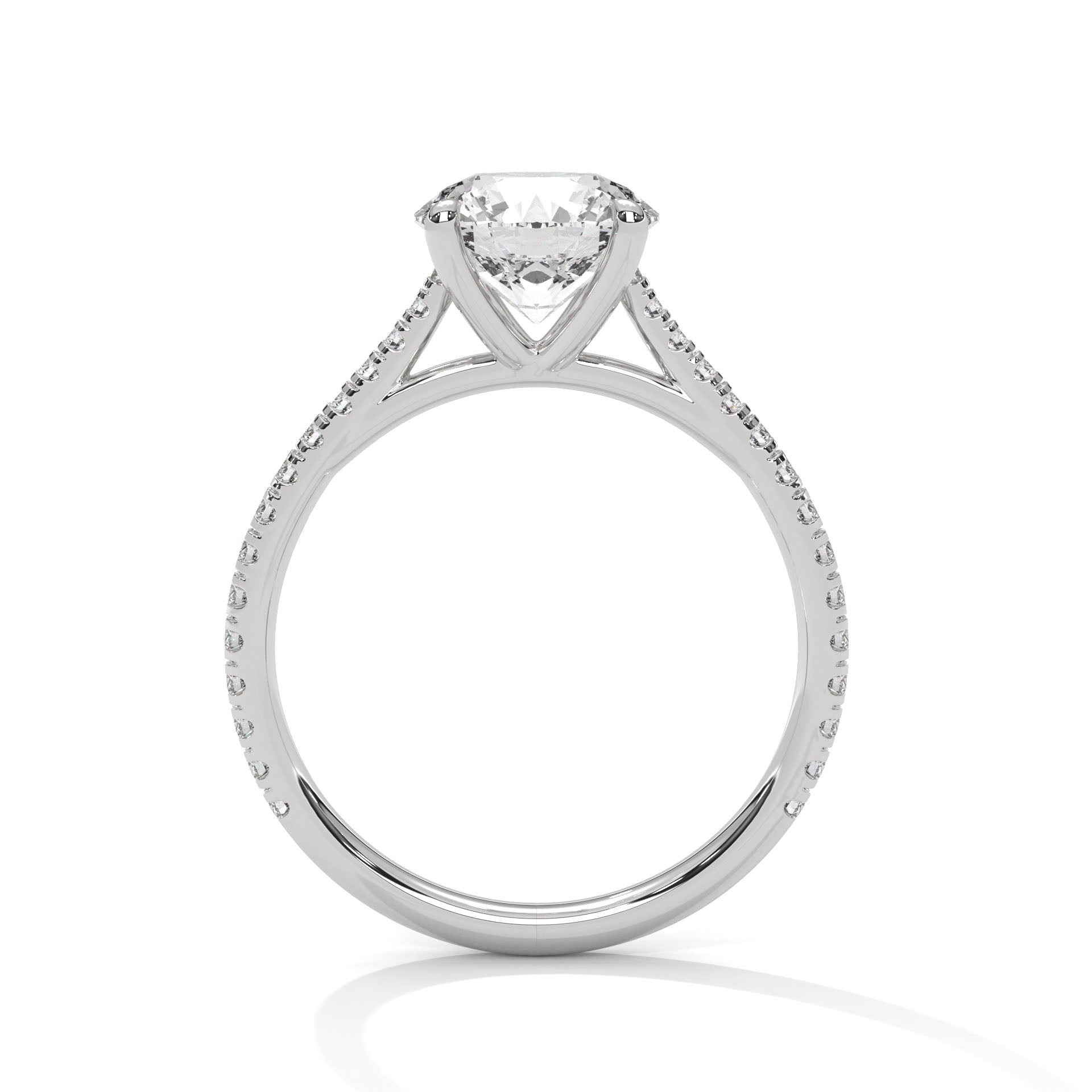 Aurielle Classic Pavé Solitaire Ring