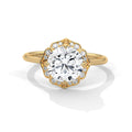 Rosalie Floral Halo Moissanite Engagement Ring