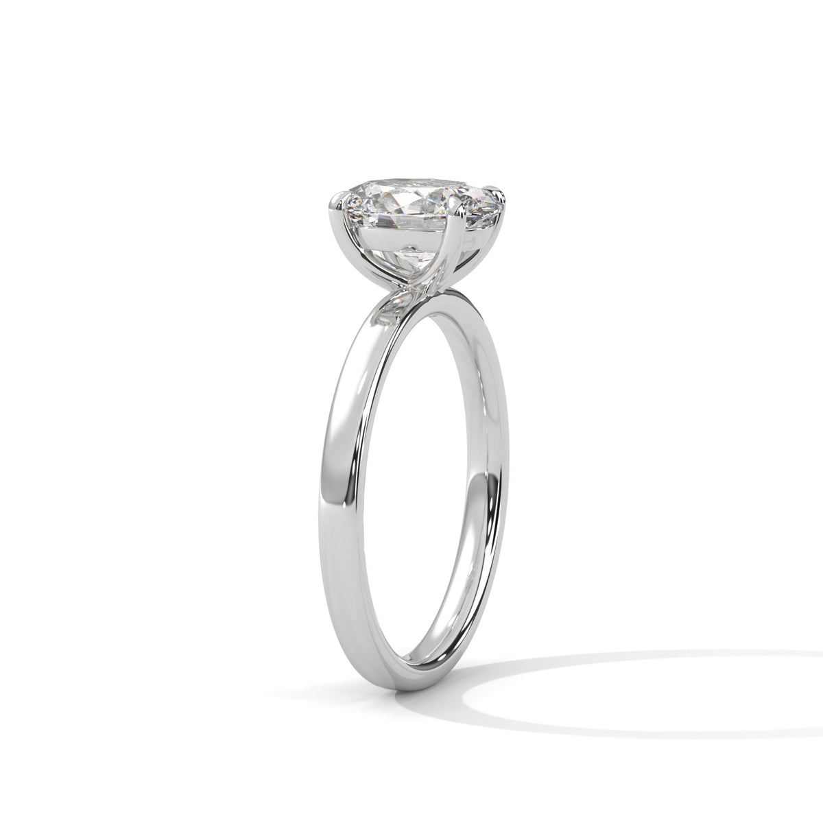 Oval Cut Moissanite Solitaire Ring 14K & 18K Gold Plating Custom Ring
