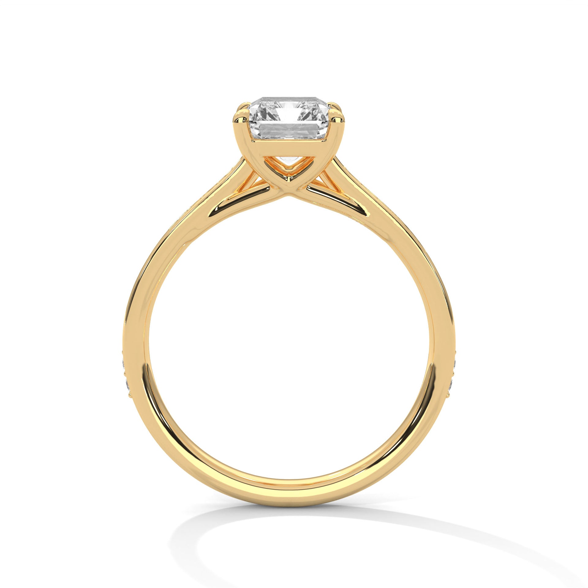 Valencia Radiant Cathedral Pavé Engagement Ring