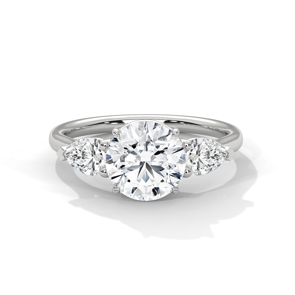 Vivienne Three Stone Moissanite Engagement Ring