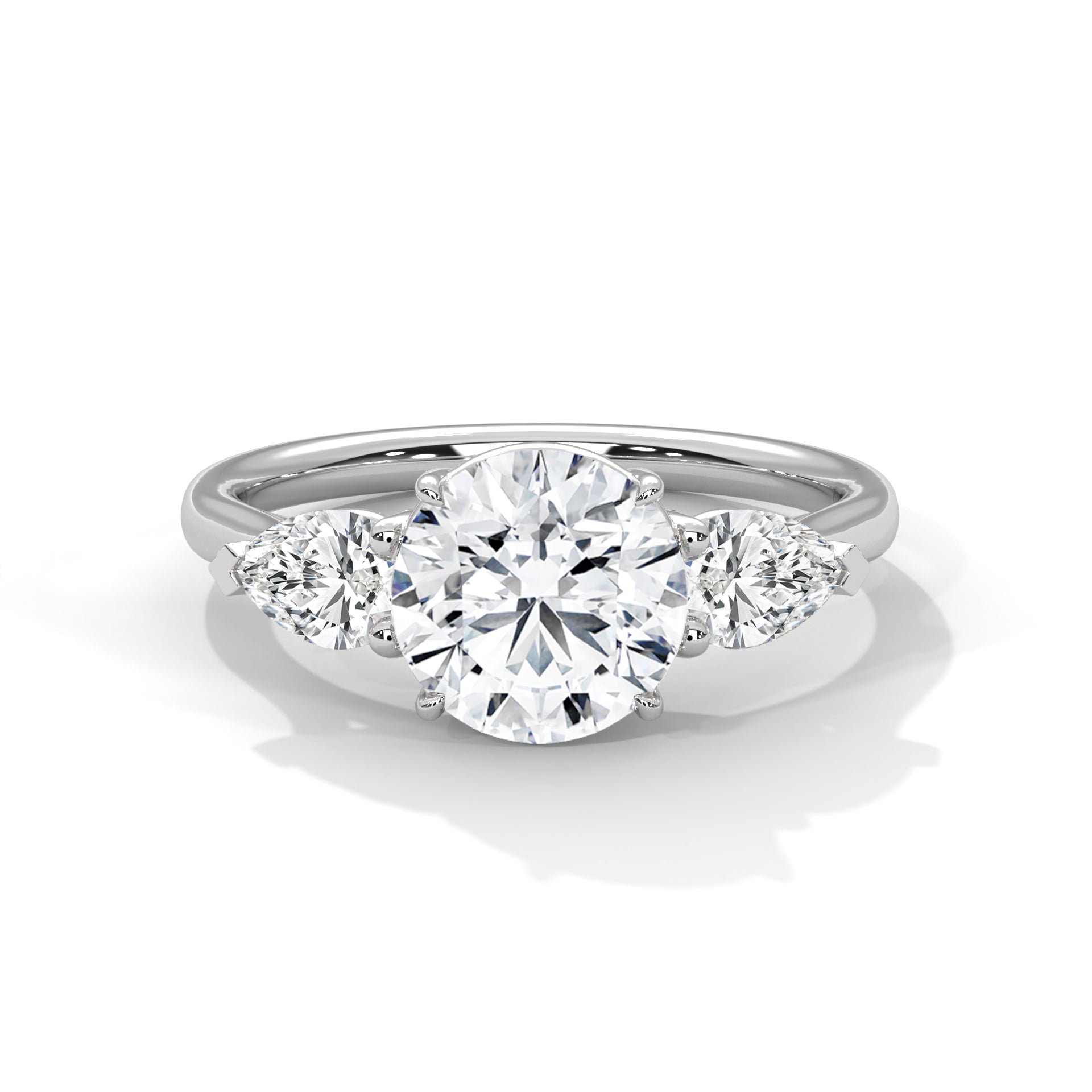 Vivienne Three Stone Moissanite Engagement Ring