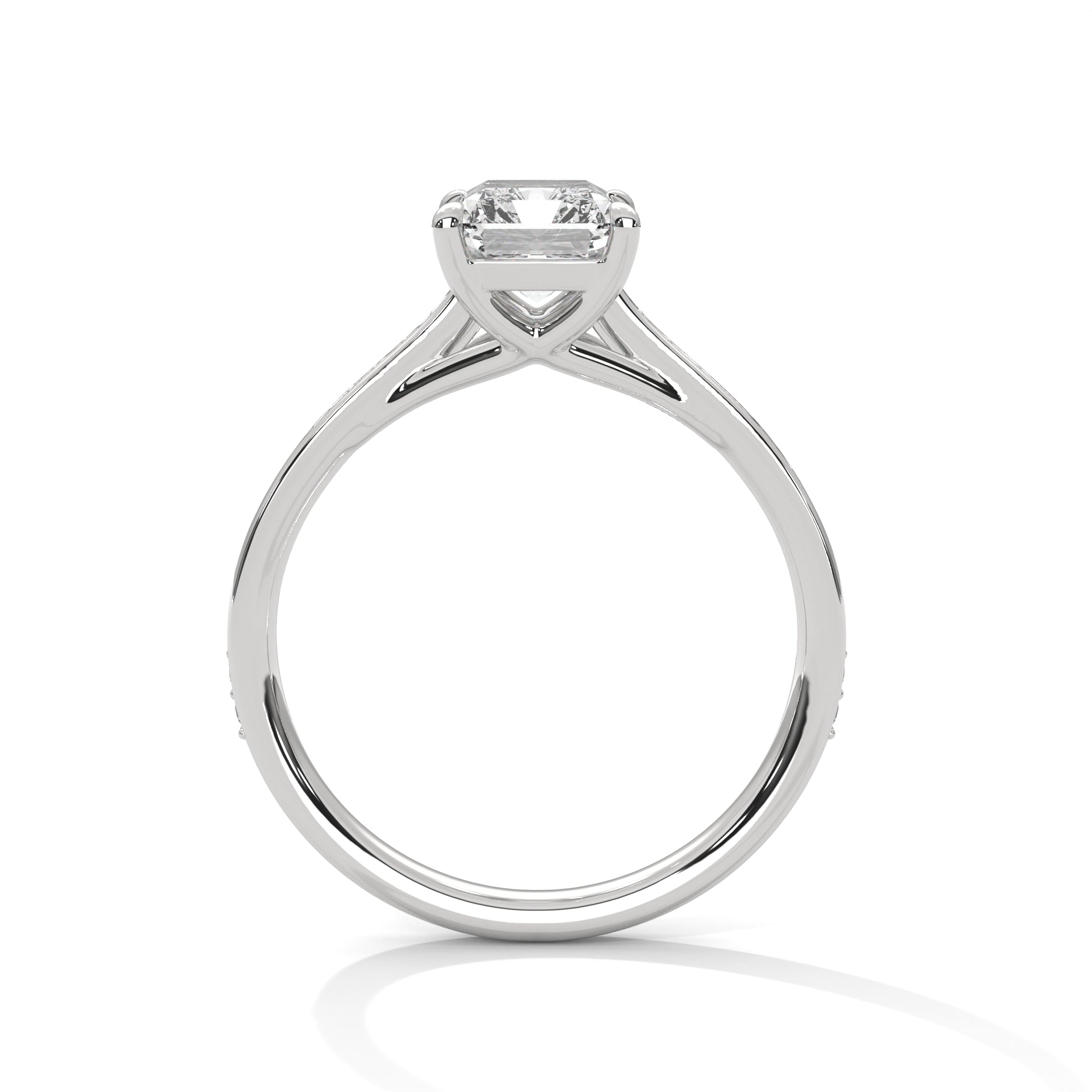 Valencia Radiant Cathedral Pavé Engagement Ring