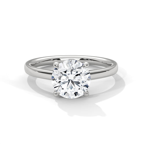 Celeste Classic Cathedral Solitaire Moissanite Engagement Ring