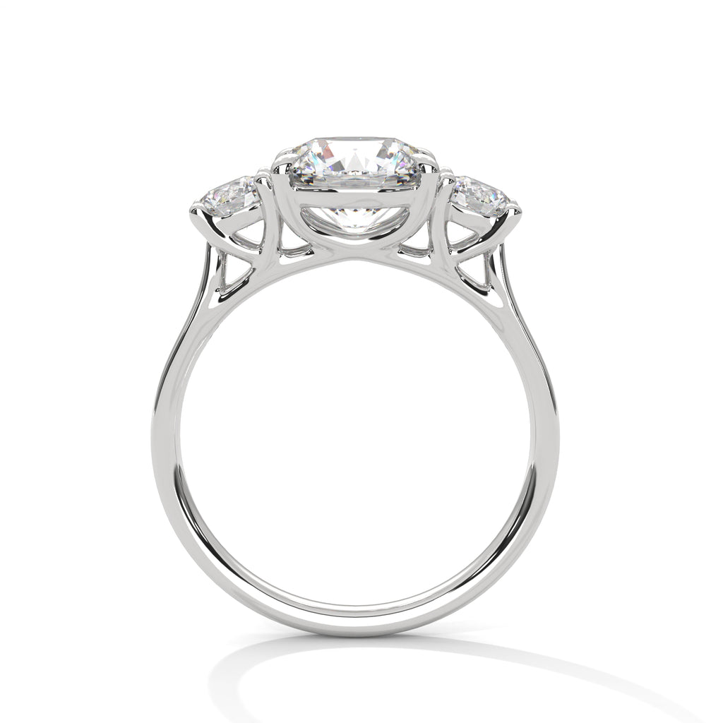 Vivienne Three-Stone Moissanite Engagement Ring