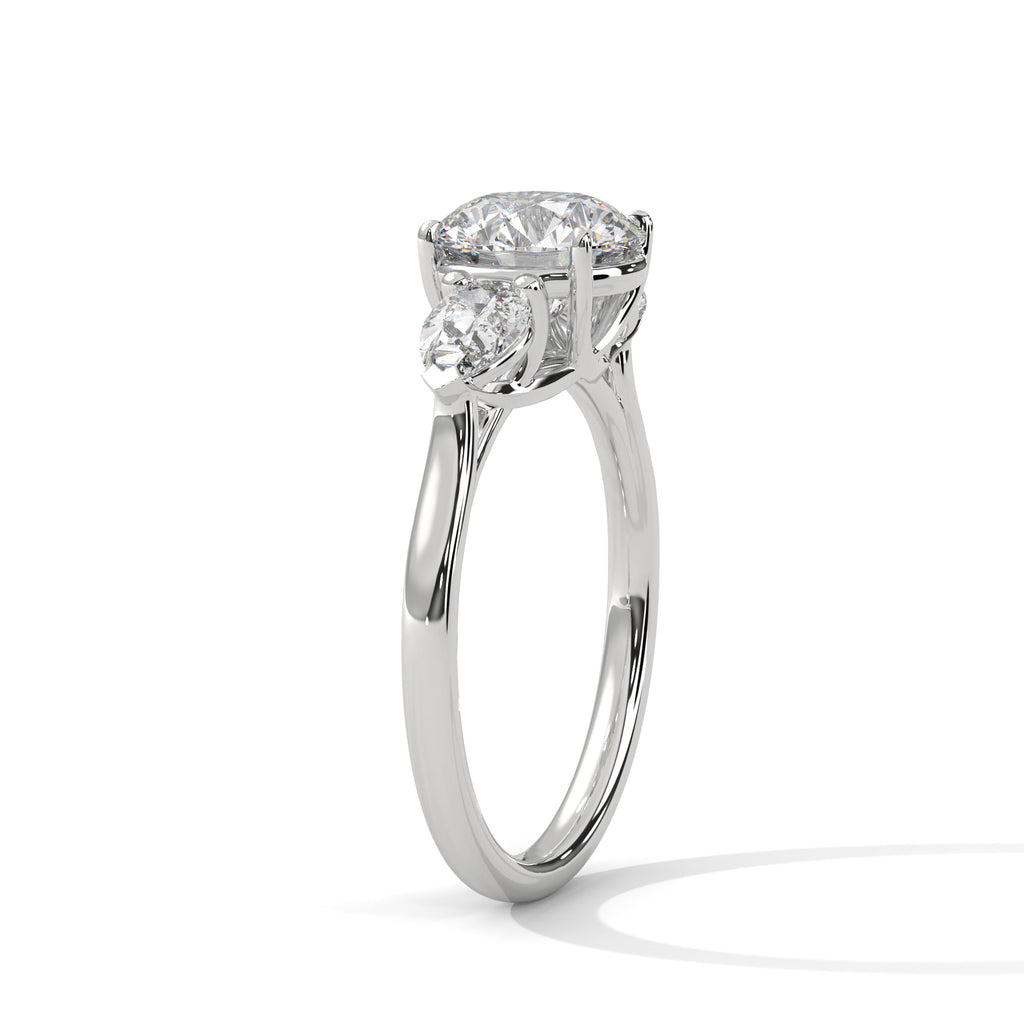 Vivienne Three Stone Moissanite Engagement Ring