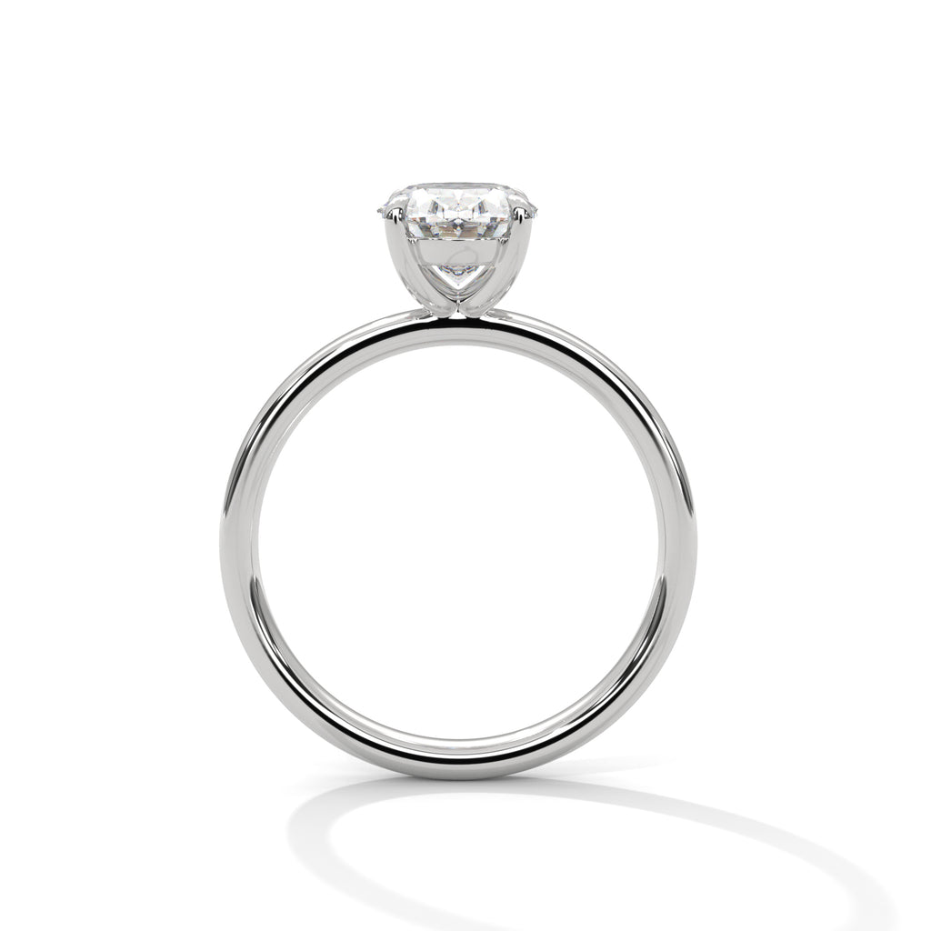 Oval Cut Moissanite Solitaire Ring 14K & 18K Gold Plating Custom Ring