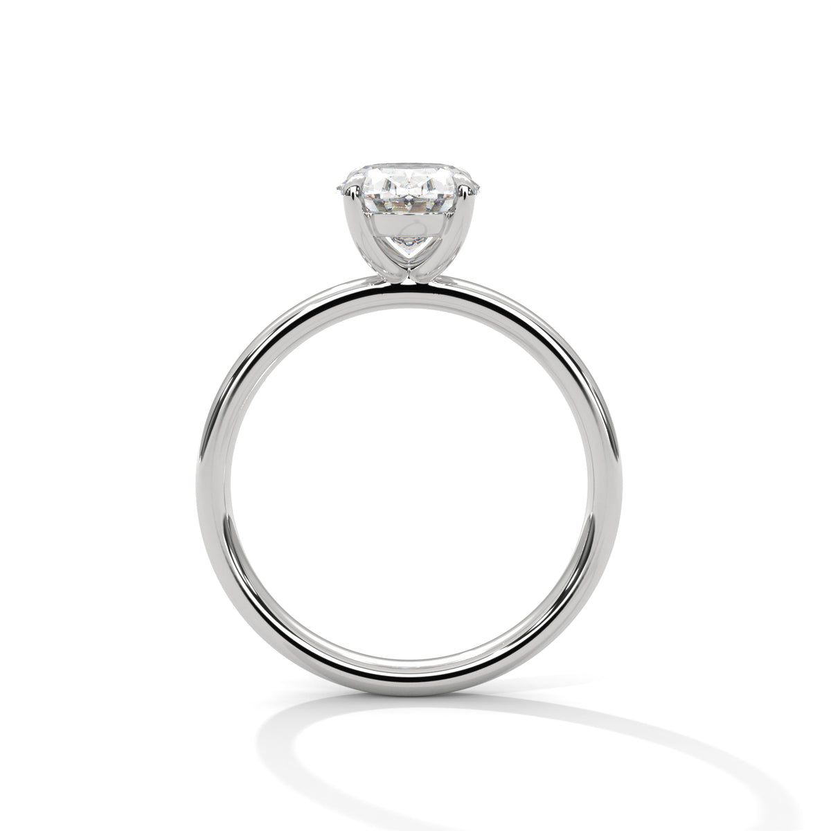 Oval Cut Moissanite Solitaire Ring 14K & 18K Gold Plating Custom Ring