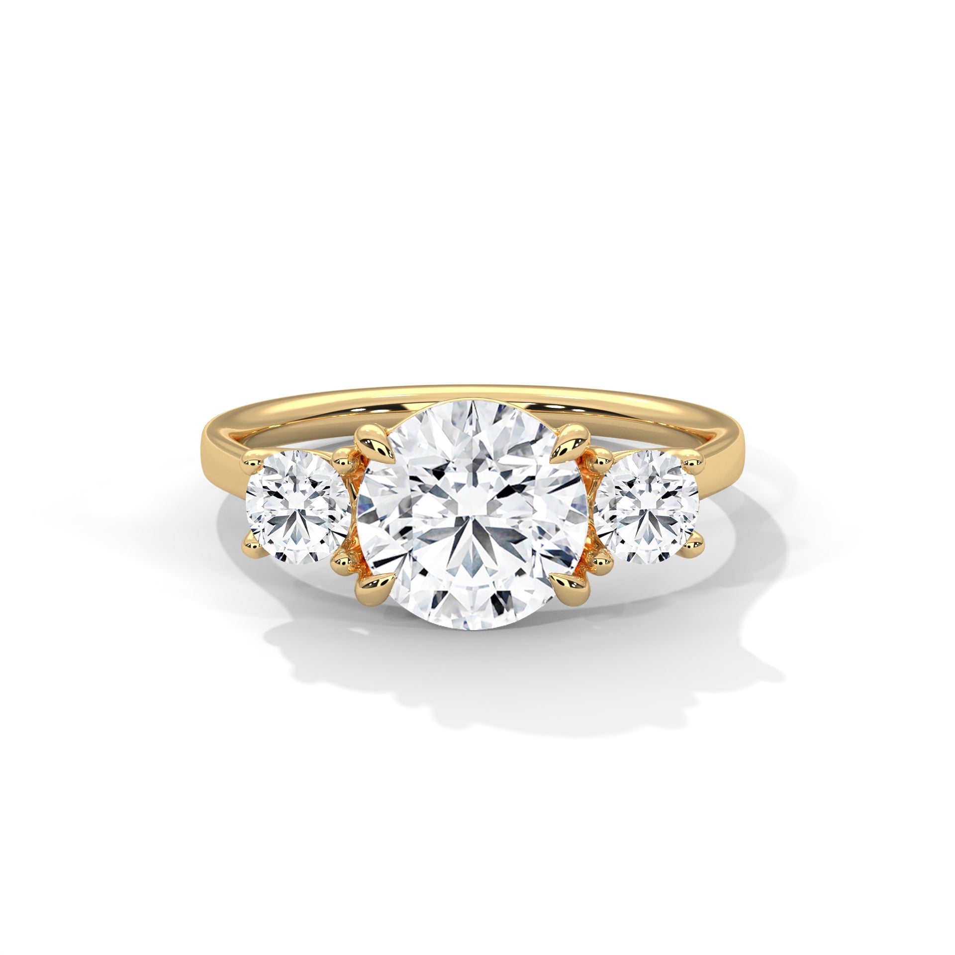 Vivienne Three-Stone Moissanite Engagement Ring