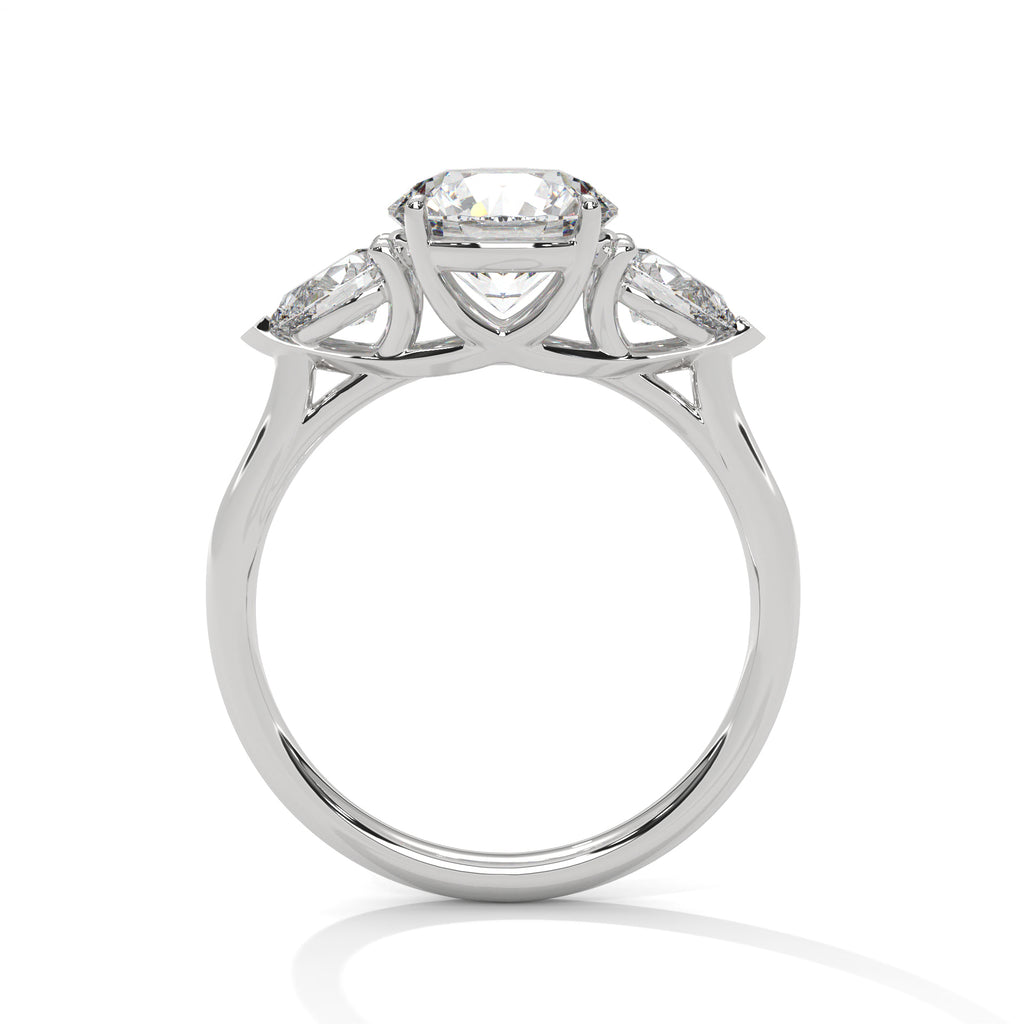 Vivienne Three Stone Moissanite Engagement Ring