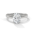 Oval Cut Moissanite Solitaire Ring 14K & 18K Gold Plating Custom Ring
