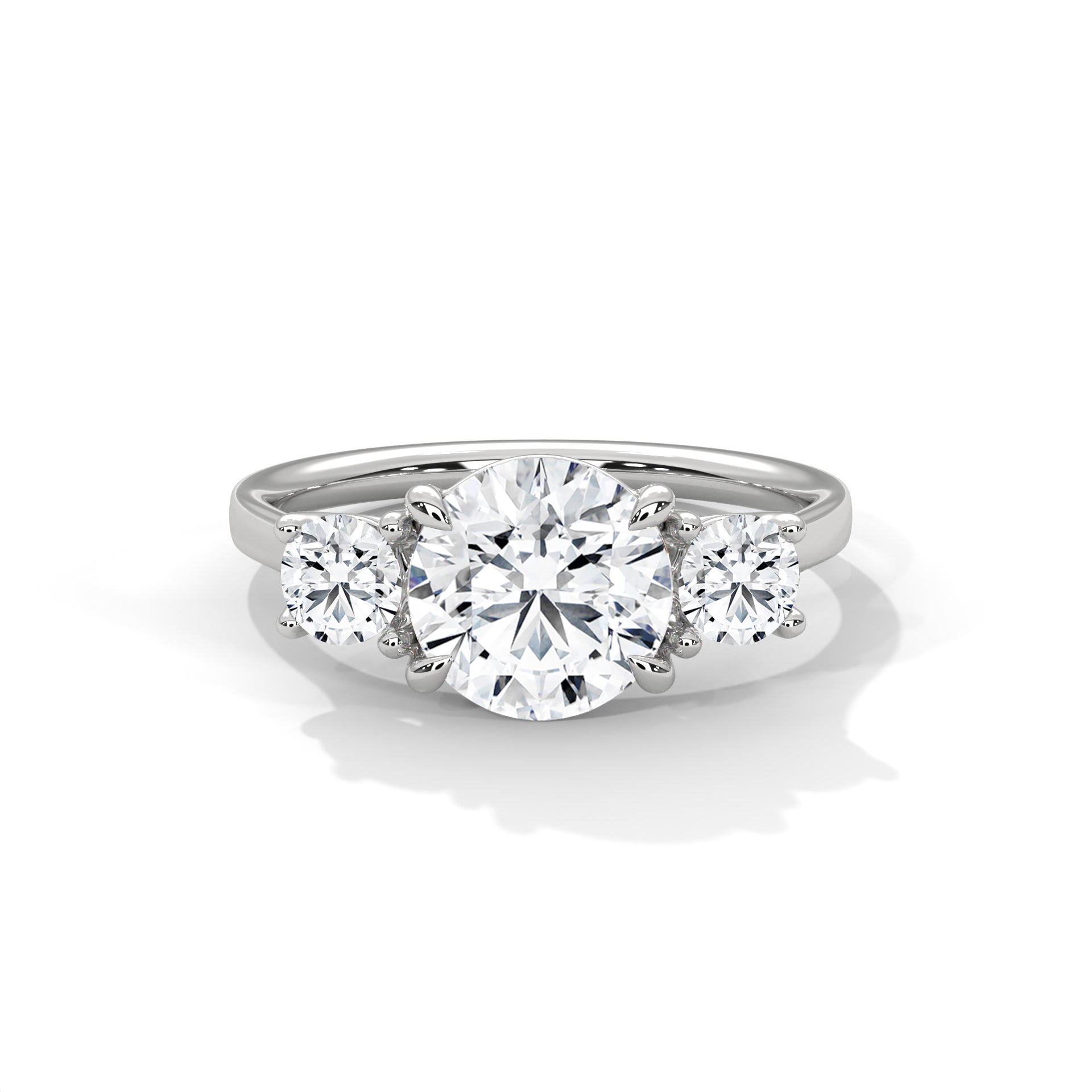 Vivienne Three-Stone Moissanite Engagement Ring