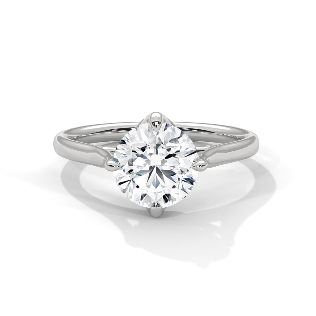 Aurelia Cathedral Round Solitaire Engagement Ring