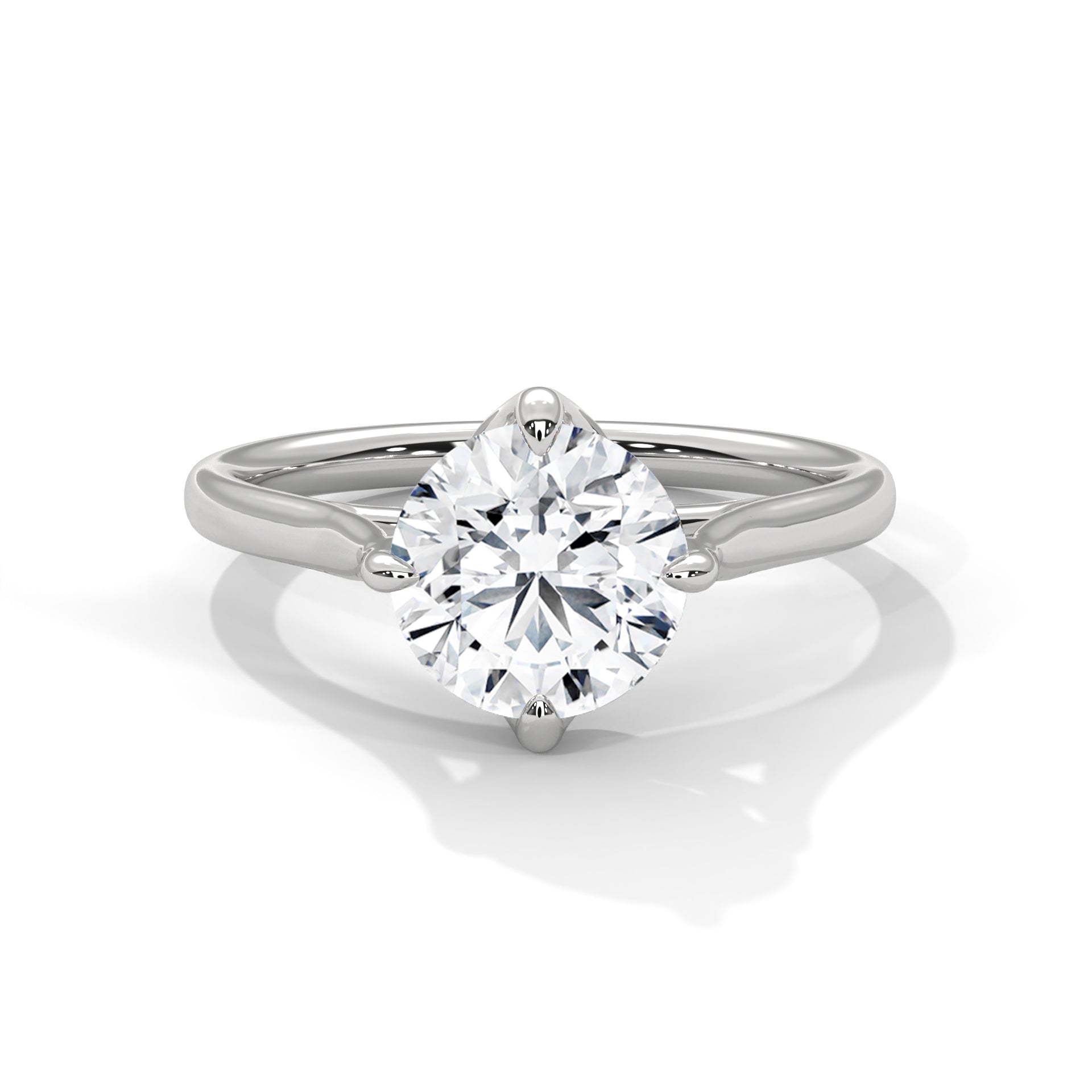 Aurelia Cathedral Round Solitaire Engagement Ring