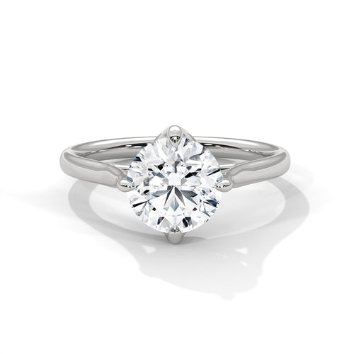 Aurelia Cathedral Round Solitaire Engagement Ring