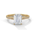 Valencia Emerald Cathedral Pavé Ring