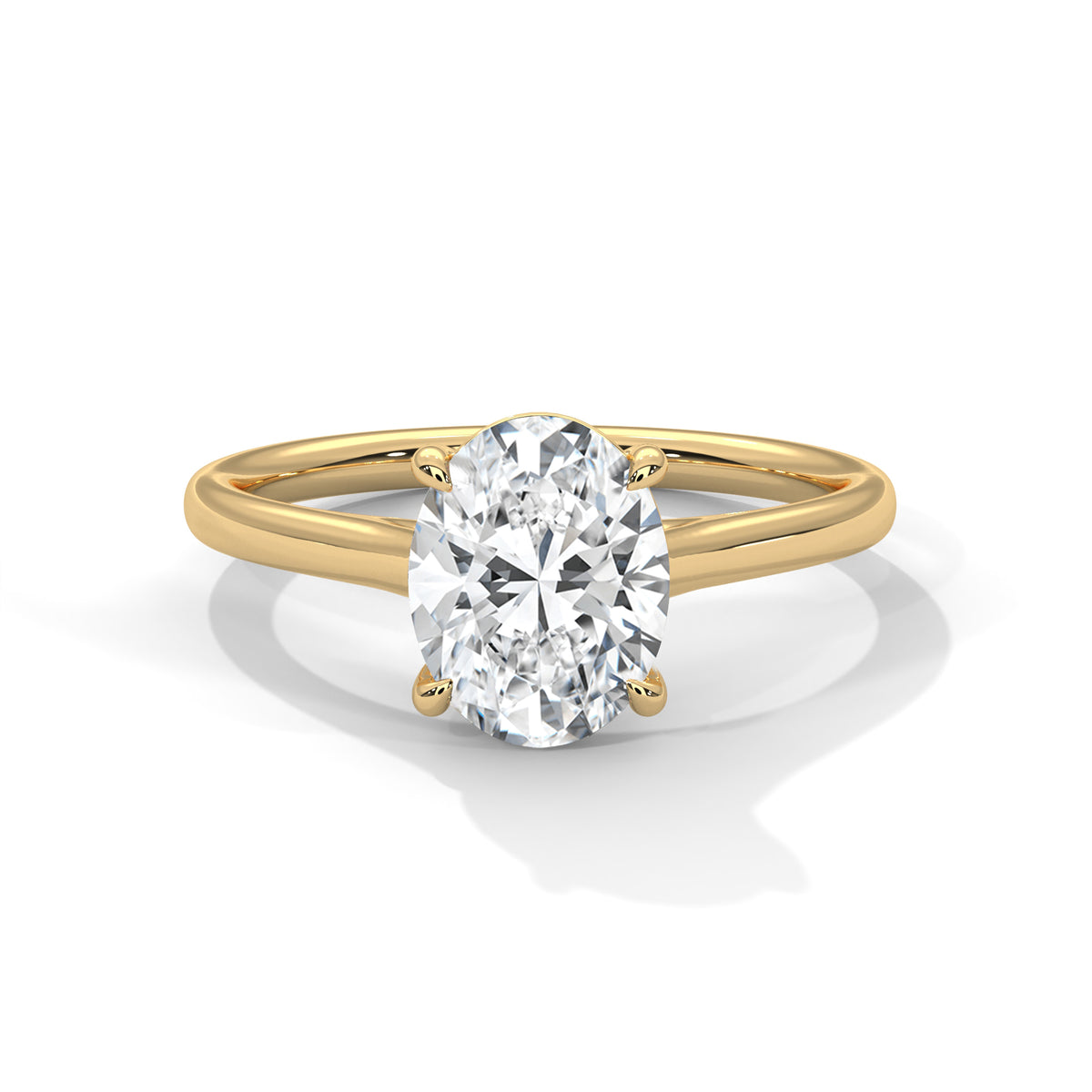 Evelyn Oval Moissanite Engagement Ring