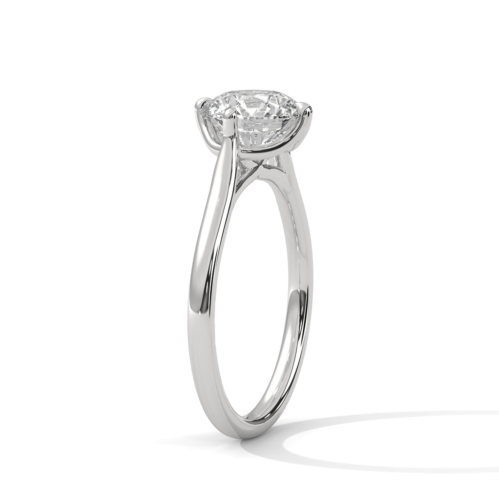 Aurelia Cathedral Round Solitaire Engagement Ring