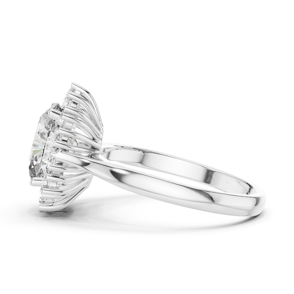 Victoria 2 CT Oval Halo Moissanite Ring