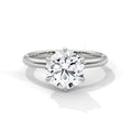 Round Moissanite Solitaire luxurious trendy style  Engagement Ring