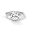 Round Moissanite Solitaire Ring Custom Engagement Ring