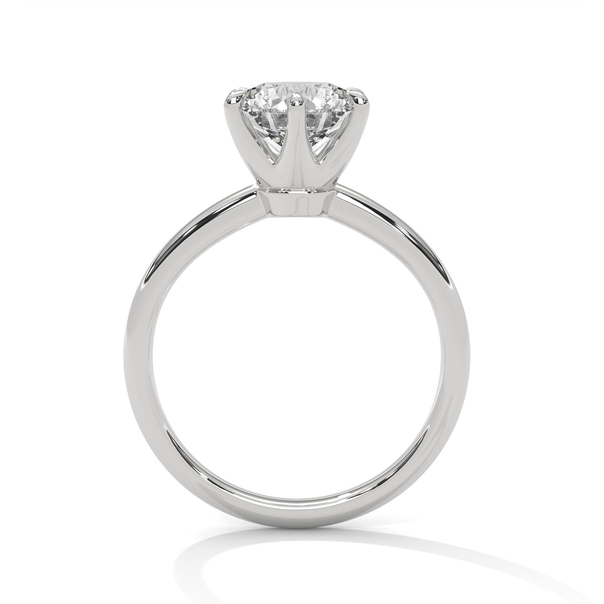 Round Moissanite Solitaire Ring Custom Engagement Ring