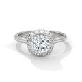 Cushion Cut Halo Moissanite Ring Custom Trendy elegant custom Engagement Ring