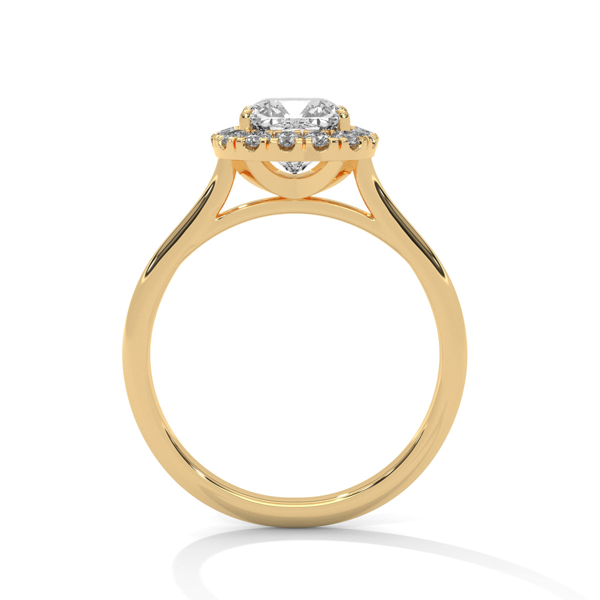 Cushion Cut Halo Moissanite Ring Custom Trendy elegant custom Engagement Ring