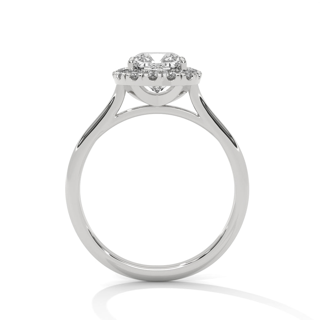 Cushion Cut Halo Moissanite Ring Custom Trendy elegant custom Engagement Ring