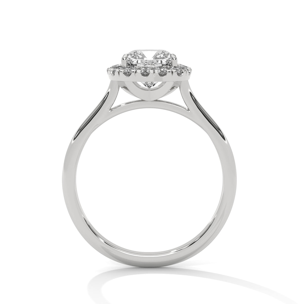 Cushion Cut Halo Moissanite Ring Custom Trendy elegant custom Engagement Ring