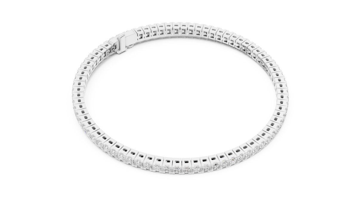 Princess Cut Diamond Tennis Bracelet | Luxury Tennis Bracelet