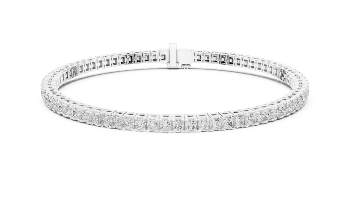 Princess Cut Diamond Tennis Bracelet | Luxury Tennis Bracelet