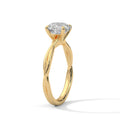 Infinity Twist Round Moissanite Engagement Ring