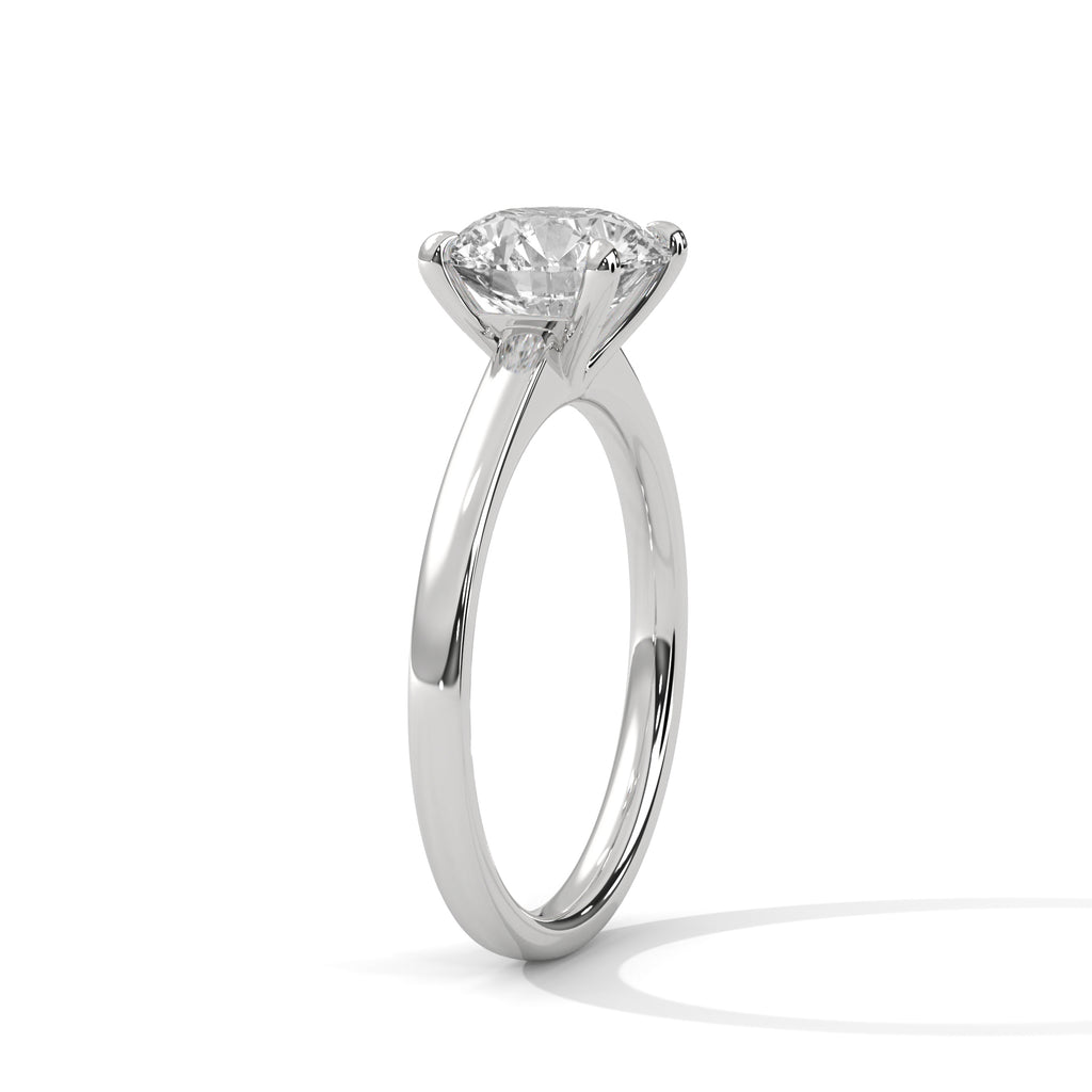 Celeste Classic Cathedral Solitaire Moissanite Engagement Ring