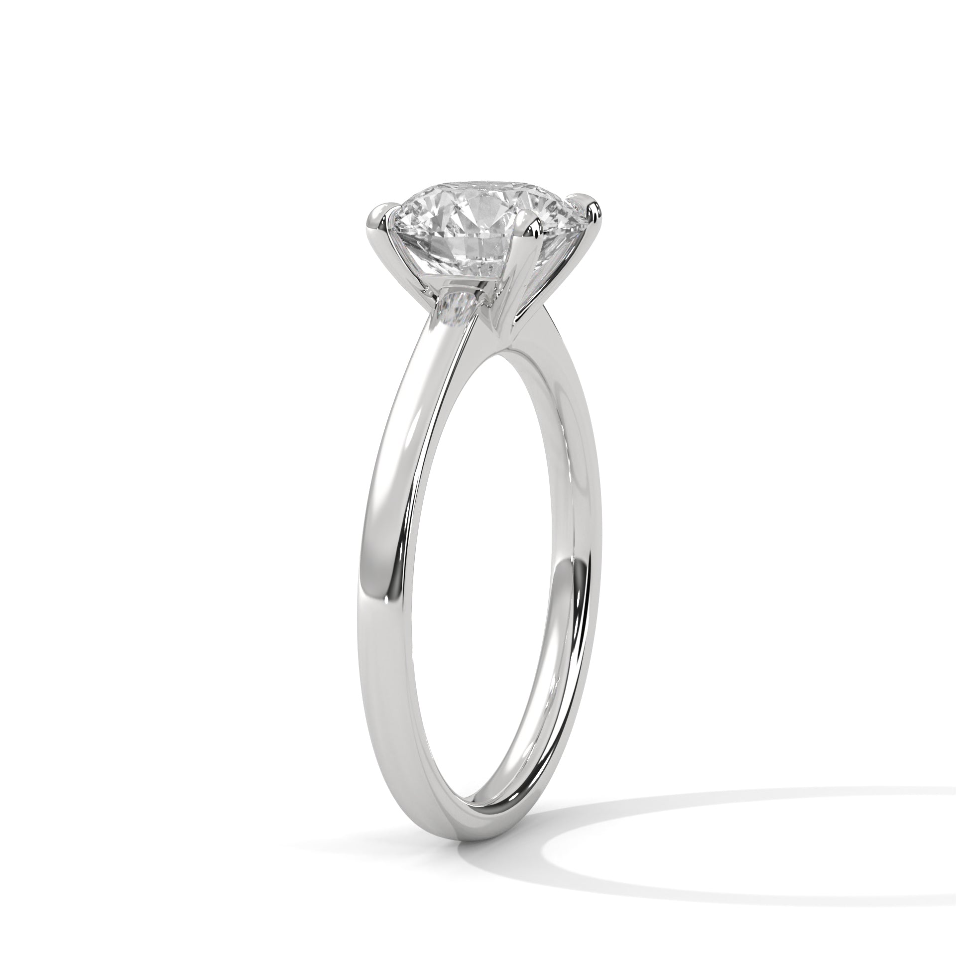 Celeste Classic Cathedral Solitaire Moissanite Engagement Ring