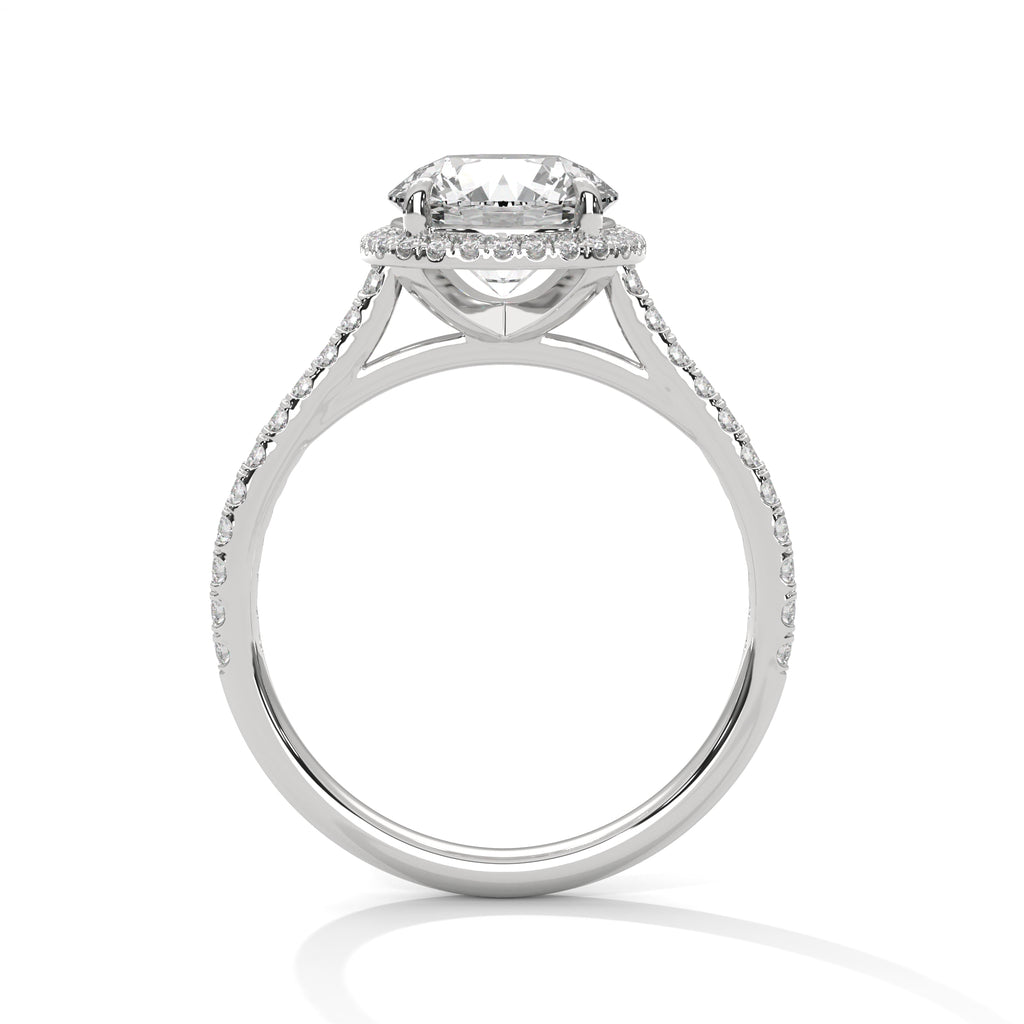 Isabella Cushion Halo Moissanite Engagement Ring