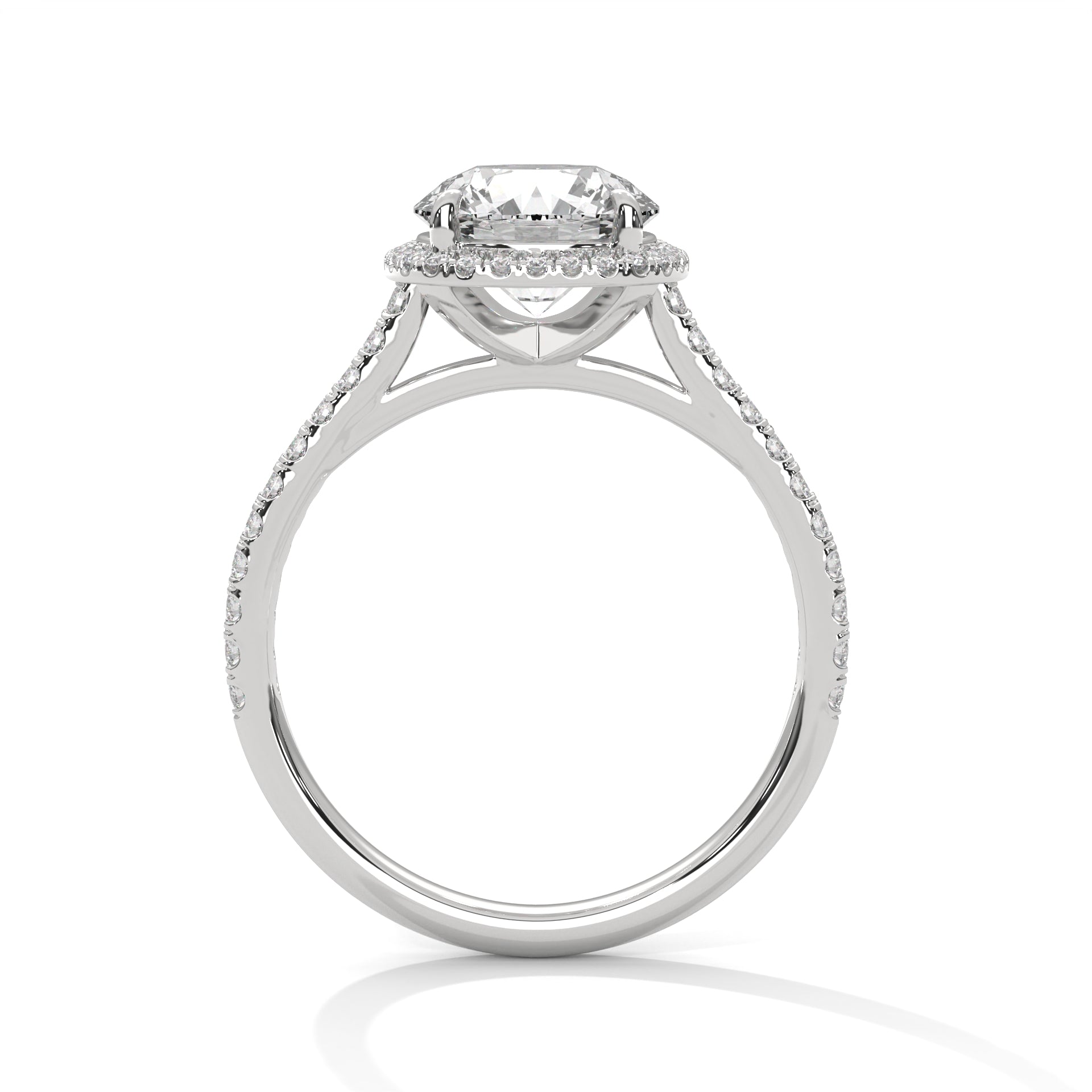 Isabella Cushion Halo Moissanite Engagement Ring